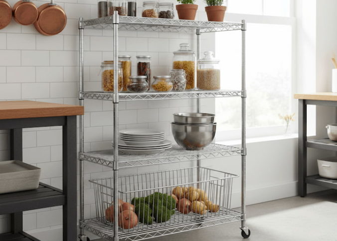 Compre as melhores prateleiras aramadas para cozinha na Pratecom